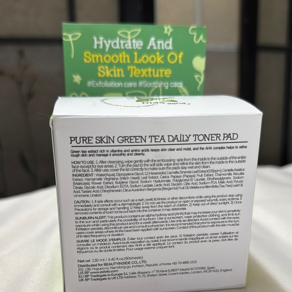 Green Tea Daily Toner Pads - 60 Pads - Picture 4 of 7